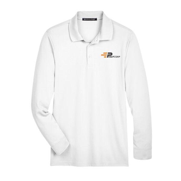Embroidered Men's Plaited Long Sleeve Polo Thumbnail