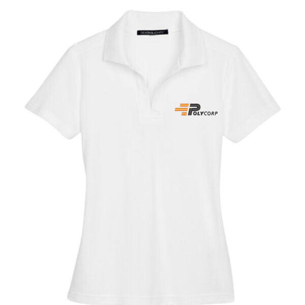 Embroidered Ladies Performance Plaited Polo Thumbnail